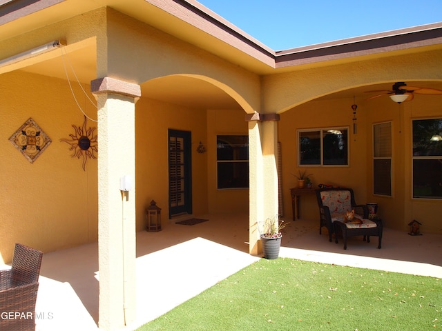 7012 Diamond Ridge Dr, El Paso, TX 79912 - view of patio featuring ceiling fan
