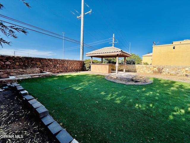 11609 Saint Thomas Way, El Paso, TX 79936 - view of yard with a gazebo and a patio area