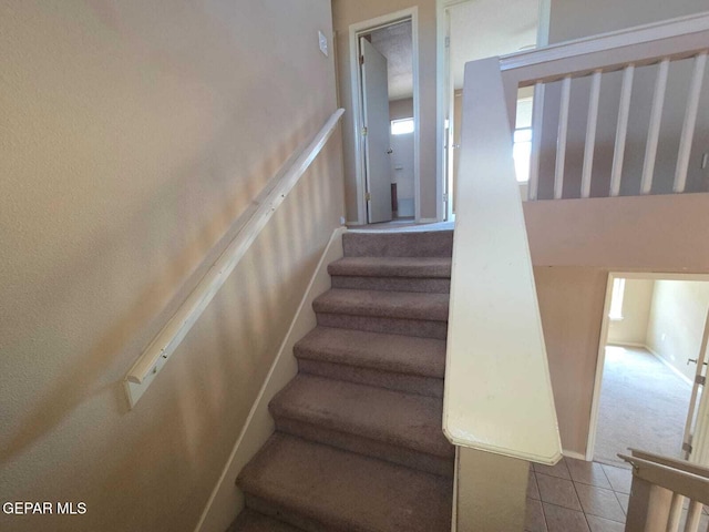 PPP10049 Paloma Dr, El Paso, TX 79924 - staircase with tile patterned flooring