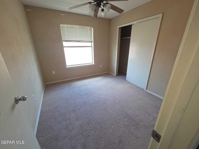 PPP10049 Paloma Dr, El Paso, TX 79924 - unfurnished bedroom featuring carpet flooring, baseboards, a closet, and ceiling fan