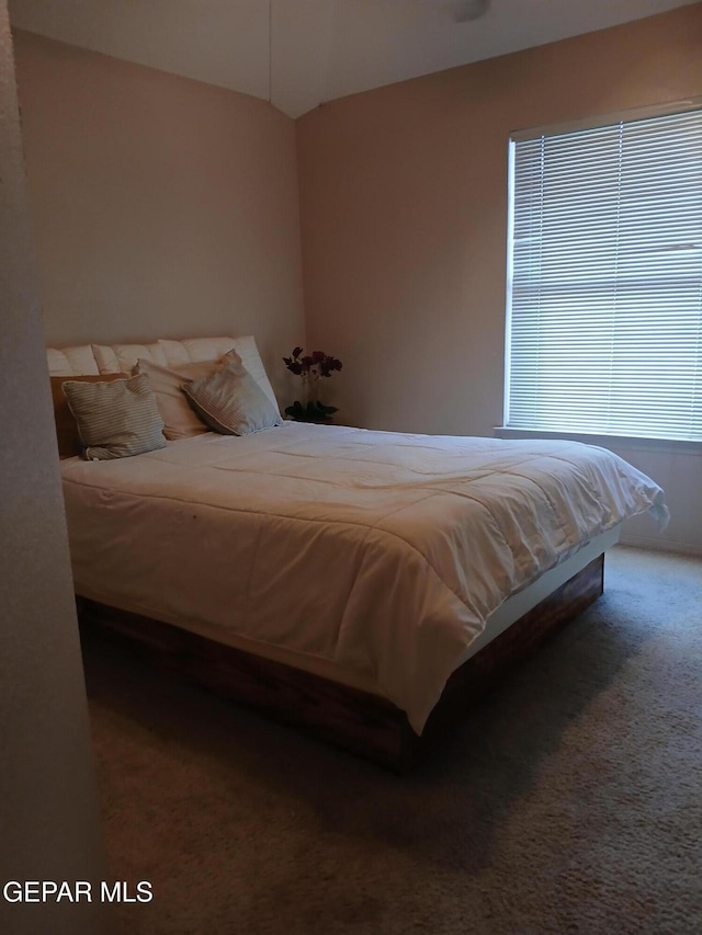 405 Santorini Ct, Socorro, TX 79927 - bedroom featuring carpet flooring and vaulted ceiling