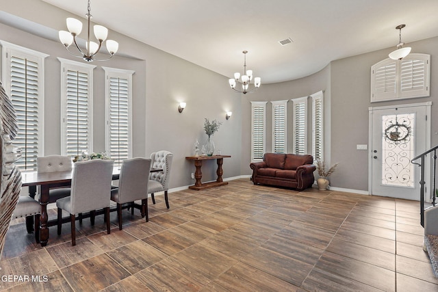12517 Winners Cir, El Paso, TX 79928 - dining area with a chandelier and baseboards