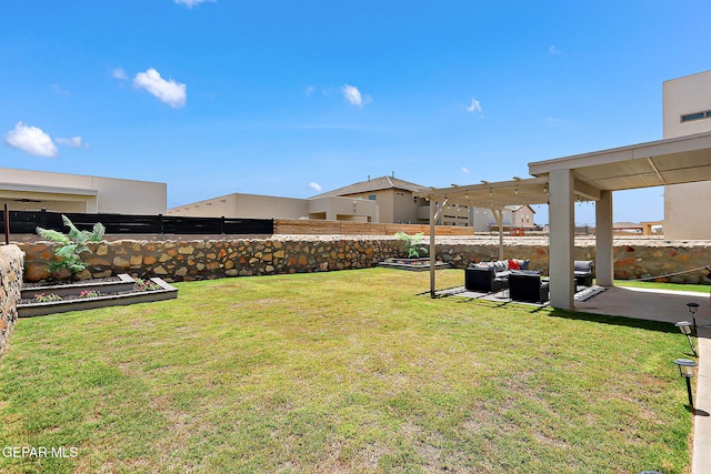 12816 Linstead Ave, El Paso, TX 79928 - view of yard with outdoor lounge area and a patio area
