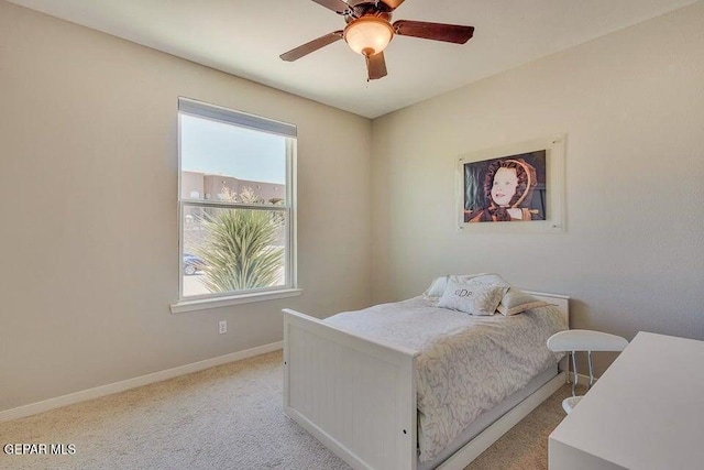 6365 Franklin Trail Dr, El Paso, TX 79912 - bedroom with light carpet and ceiling fan