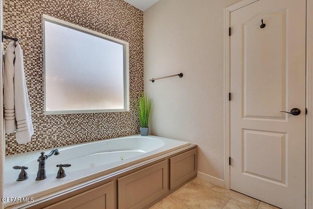 6365 Franklin Trail Dr, El Paso, TX 79912 - full bath featuring a tub with jets and tile patterned floors