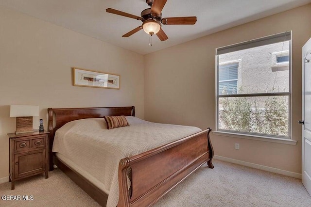 6365 Franklin Trail Dr, El Paso, TX 79912 - bedroom featuring light carpet and a ceiling fan