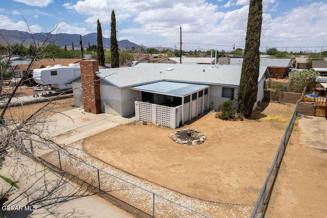 5033 Royal Dr, El Paso, TX 79924 - view of front of property featuring a mountain view