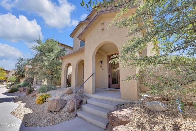 6716 Red Canyon Sage Ln, El Paso, TX 79912 - entrance to property featuring stucco siding