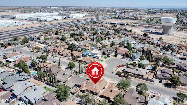 12119 Quail Harvest Ln, El Paso, TX 79936 - aerial overview of property's location featuring nearby suburban area