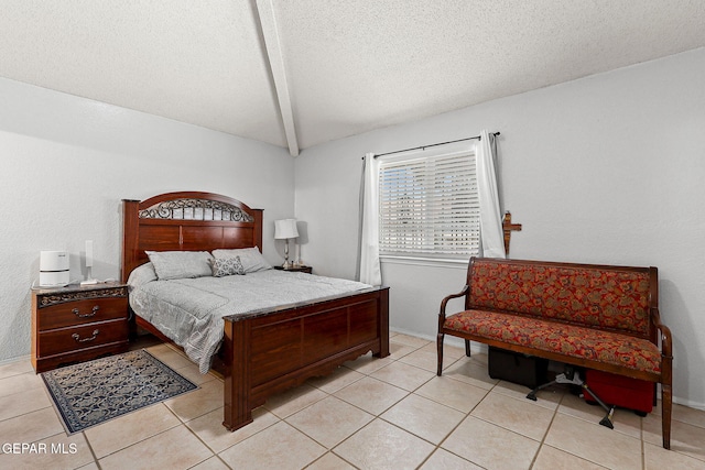 12119 Quail Harvest Ln, El Paso, TX 79936 - bedroom with a textured ceiling, light tile patterned flooring, and baseboards