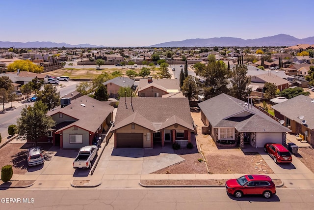 3303 Ward Robert Pl, El Paso, TX 79936 - aerial perspective of suburban area with mountains