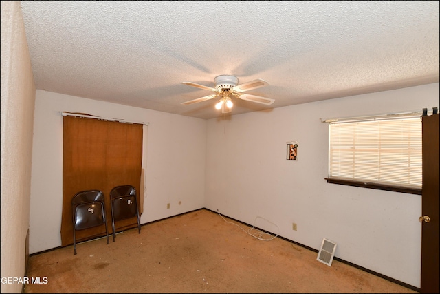 312 Caporal Ct, El Paso, TX 79932 - unfurnished room featuring a ceiling fan, light carpet, and a textured ceiling