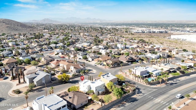 7461 Plaza Redonda Dr, El Paso, TX 79912 - aerial view of residential area featuring mountains