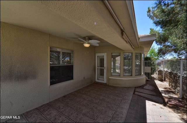 6609 El Poste Ct, El Paso, TX 79912 - view of patio with a ceiling fan
