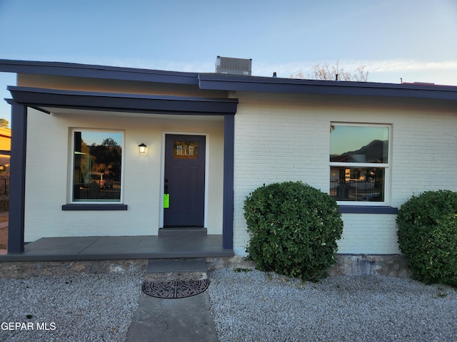 4122 Cumberland Ave, El Paso, TX 79903 - view of front of property with brick siding and central AC unit