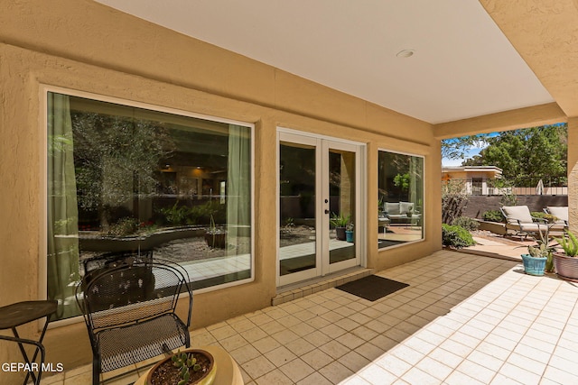1119 Los Jardines Cir, El Paso, TX 79912 - view of patio with french doors