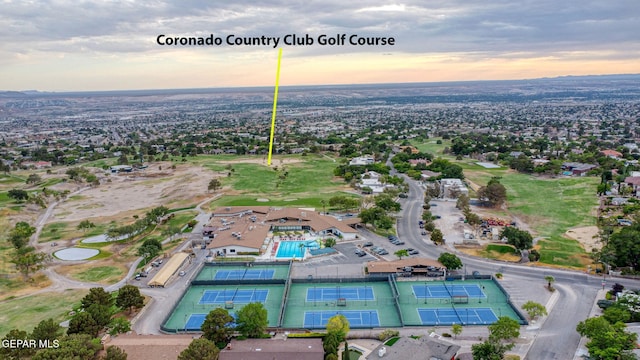 1119 Los Jardines Cir, El Paso, TX 79912 - view of aerial view at dusk