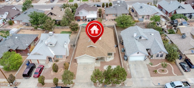 7145 Golden Hawk Dr, El Paso, TX 79912 - aerial perspective of suburban area