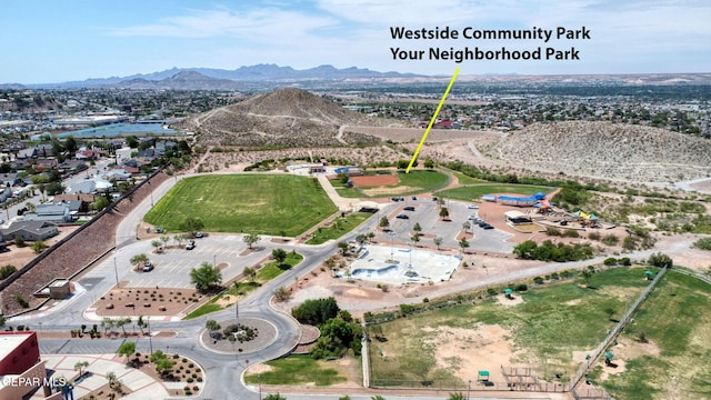 7145 Golden Hawk Dr, El Paso, TX 79912 - aerial view of a mountain backdrop
