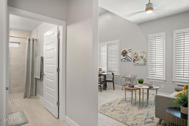 2228 Mike Price Dr, El Paso, TX 79938 - hallway with baseboards and light wood-style floors