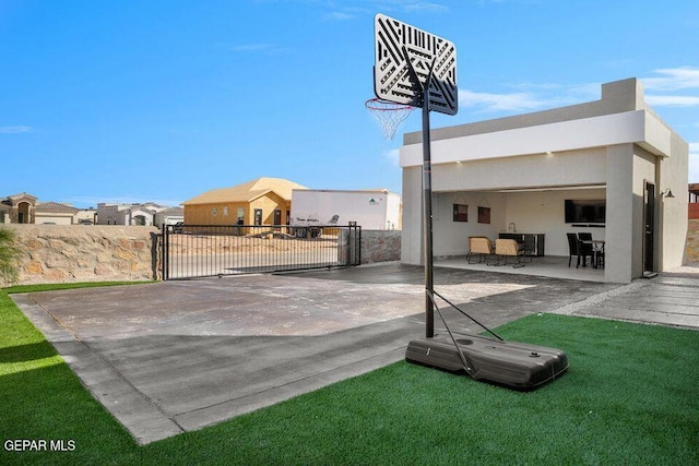 2228 Mike Price Dr, El Paso, TX 79938 - view of patio with a gate and a residential view
