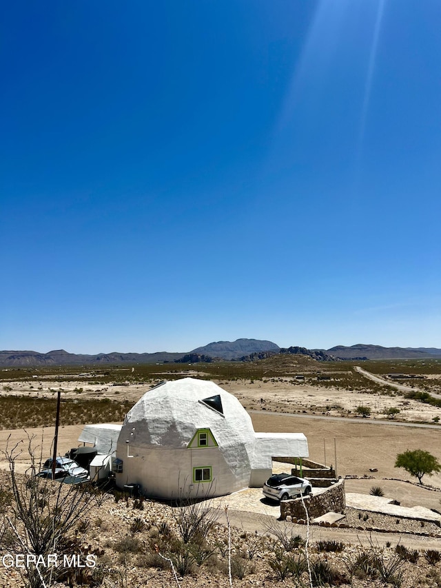 16899 Old Butterfield Trl, El Paso, TX 79938 - view of yard featuring a mountain view, a desert view, and a rural view