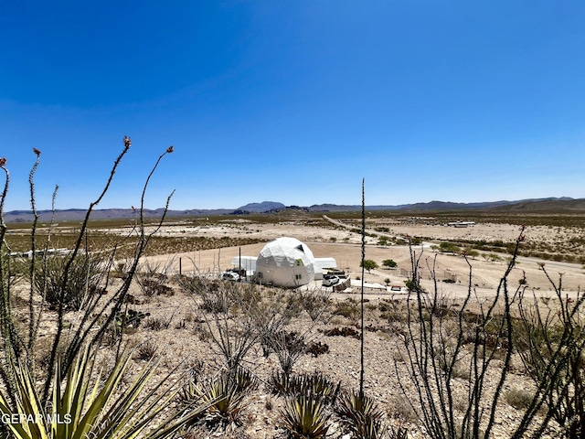 16899 Old Butterfield Trl, El Paso, TX 79938 - view of yard featuring a mountain view, a view of countryside, and view of desert landscape