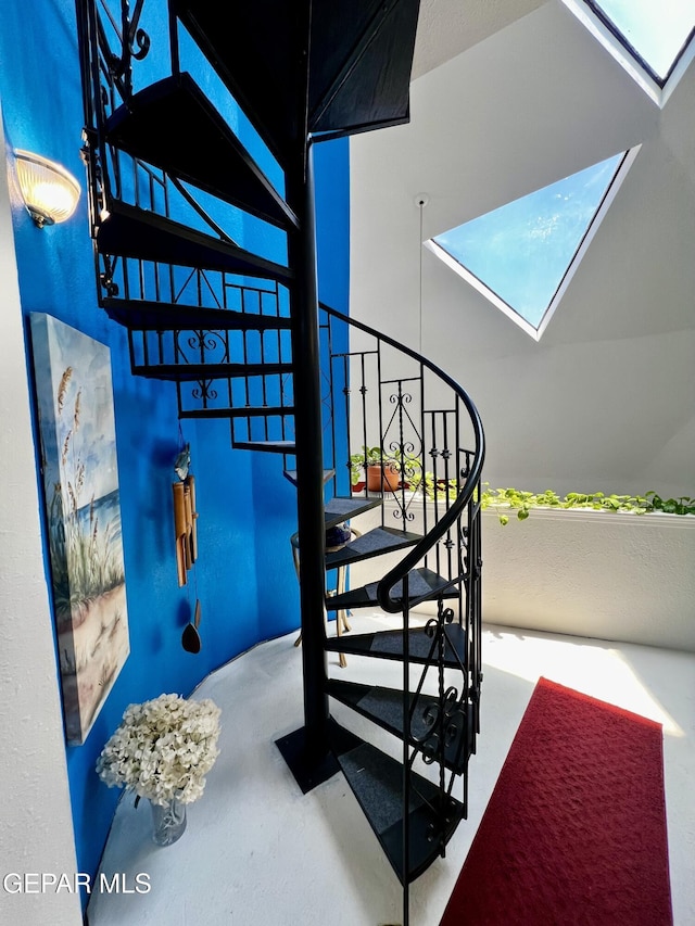 16899 Old Butterfield Trl, El Paso, TX 79938 - staircase with a skylight