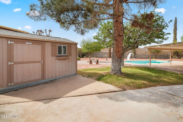 10601 Groverock Ct, El Paso, TX 79935 - view of yard with a patio