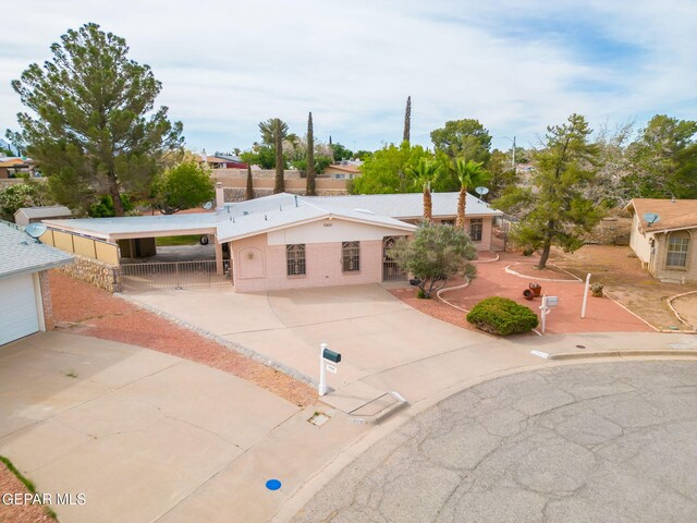 10601 Groverock Ct, El Paso, TX 79935 - view of front of property with concrete driveway