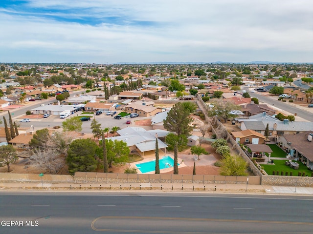 10601 Groverock Ct, El Paso, TX 79935 - aerial perspective of suburban area with a pool area