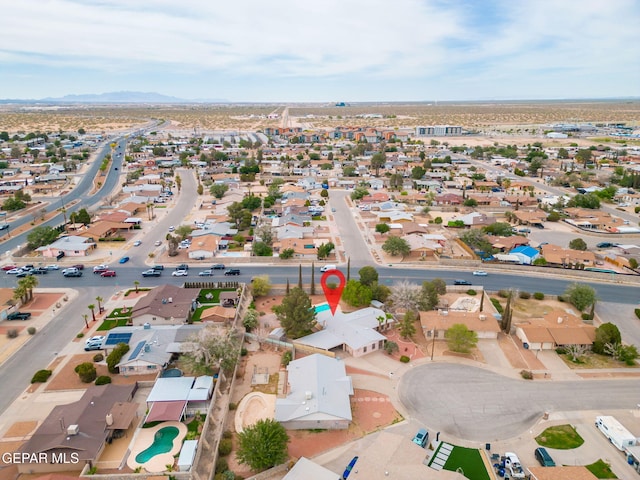 10601 Groverock Ct, El Paso, TX 79935 - aerial perspective of suburban area with mountains