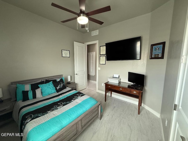 14529 Tierra Spring Ave, El Paso, TX 79938 - bedroom with baseboards and ceiling fan