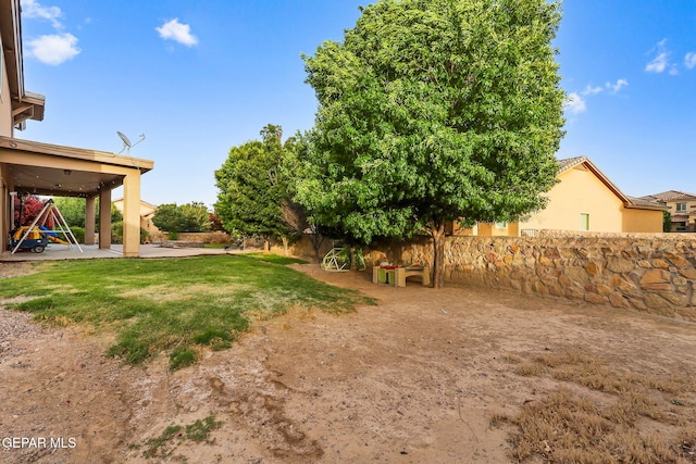 5505 Valley Cedar Dr, El Paso, TX 79932 - view of yard with a patio