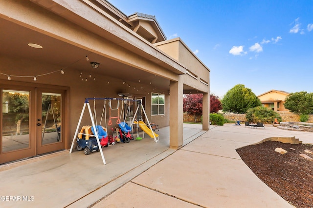 5505 Valley Cedar Dr, El Paso, TX 79932 - view of patio / terrace with french doors