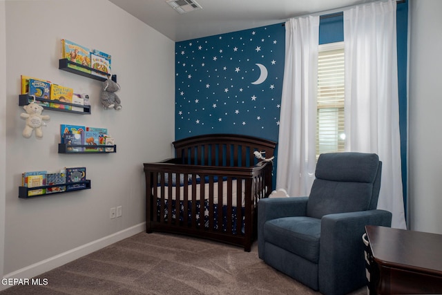 13436 Emerald Crystal Dr, El Paso, TX 79928 - bedroom featuring a crib, carpet, and baseboards
