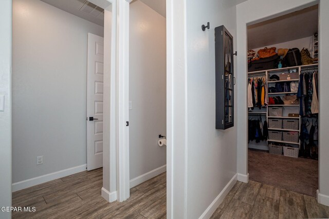 13436 Emerald Crystal Dr, El Paso, TX 79928 - hall with wood finished floors and baseboards