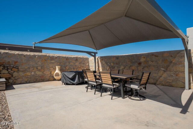 13436 Emerald Crystal Dr, El Paso, TX 79928 - view of patio featuring outdoor dining area