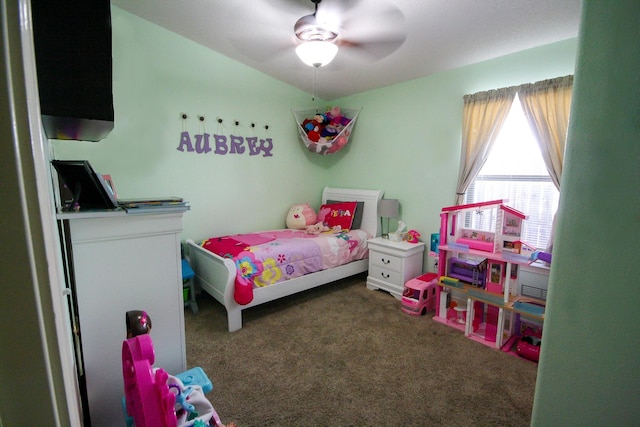 14244 Trigger Rock Ln, El Paso, TX 79938 - bedroom featuring carpet floors and lofted ceiling