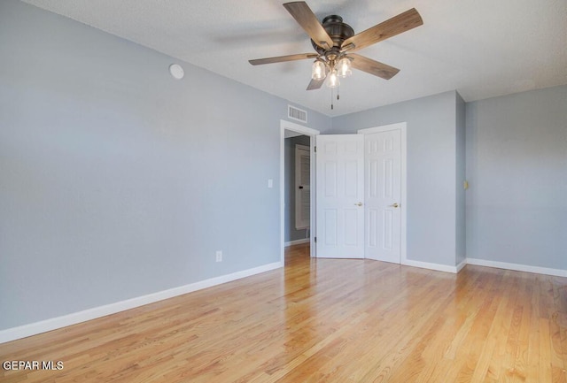 1701 Paul Moran Pl, El Paso, TX 79936 - empty room featuring light wood-style floors, baseboards, and ceiling fan