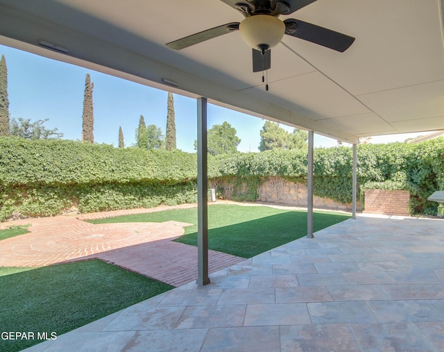 1701 Paul Moran Pl, El Paso, TX 79936 - view of patio / terrace featuring ceiling fan