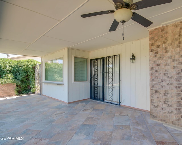 1701 Paul Moran Pl, El Paso, TX 79936 - view of patio featuring ceiling fan