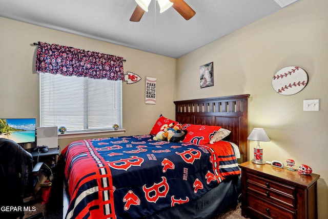 14196 Greg Allen, El Paso, TX 79938 - carpeted bedroom with a ceiling fan