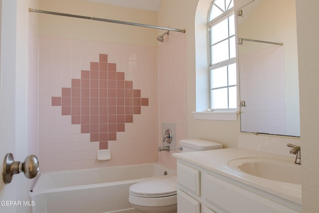11896 Crimson Sky Dr, El Paso, TX 79936 - full bath featuring vanity, toilet, and bathtub / shower combination
