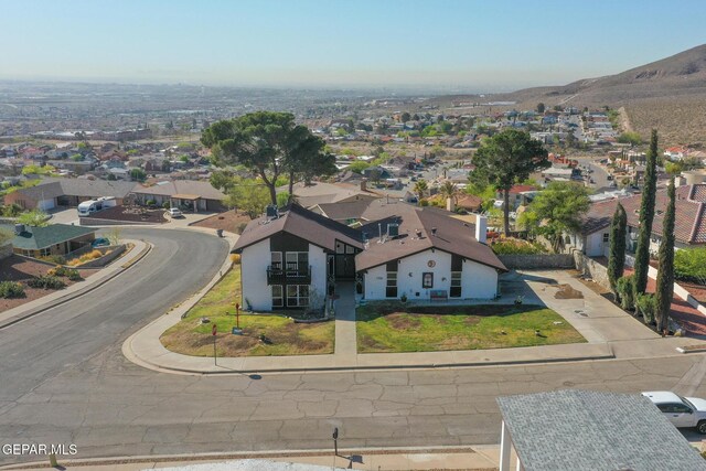 3104 Pagosa Ct, El Paso, TX 79904 - aerial perspective of suburban area with a mountain backdrop