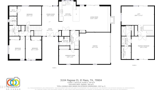 3104 Pagosa Ct, El Paso, TX 79904 - home floor plan