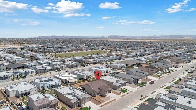 14521 Petralia Ave, El Paso, TX 79938 - aerial view of residential area featuring a mountainous background