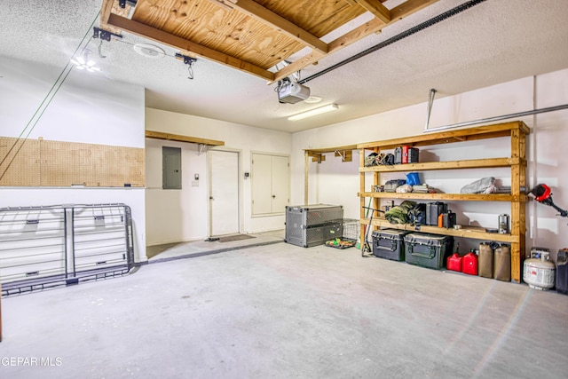 11352 Bullseye St, El Paso, TX 79934 - garage featuring a garage door opener and electric panel