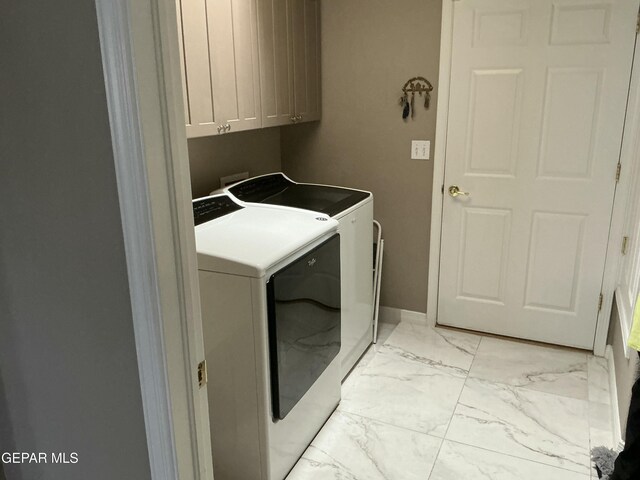 729 Cinnamon Teal Cir, El Paso, TX 79932 - washroom featuring light marble finish flooring, independent washer and dryer, and cabinet space