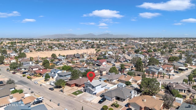 12055 Van Gogh Dr, El Paso, TX 79936 - aerial view of property and surrounding area featuring mountains and nearby suburban area